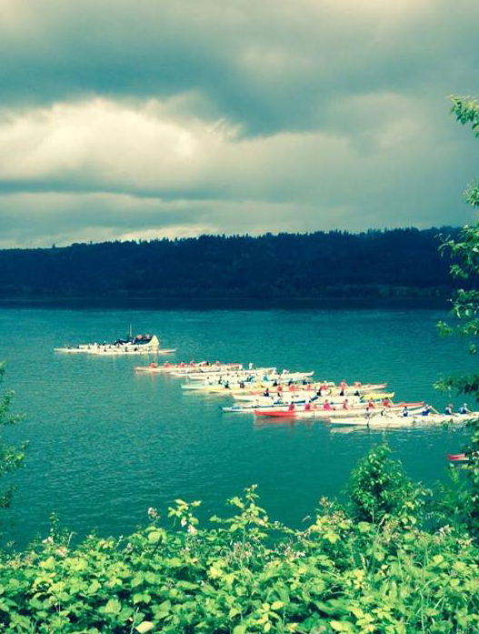 Race start before the rain